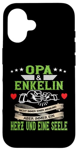 Opa und Enkelin Vatertag Geburtstag Geschenkidee Partnerlook Hülle für iPhone 16 Opa und Enkelin Vatertag Geburtstag Geschenkidee Partnerlook Hülle für iPhone 16 von Opa Vatertagsgeschenk Geburtstagsgeschenk Herren