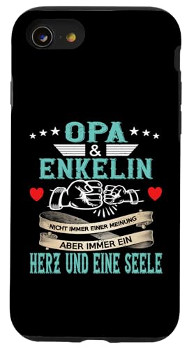 Opa und Enkelin Vatertag Geburtstag Geschenkidee Partnerlook Hülle für iPhone SE (2020) / 7 / 8 von Opa Vatertagsgeschenk Geburtstagsgeschenk Herren