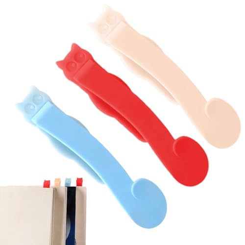 3 Stück Intelligente Silikon Lesezeichen, Clip-Lesezeichen, Lesezeichen-Set, Bookmark, Lesezeichen Papier, Bunte Bookmark, Lesezeichen Lehrerin, Geschenk für Bücherwürmer, Lehrer, Studenten 3 Stück Intelligente Silikon Lesezeichen, Clip-Lesezeichen, Lesezeichen-Set, Bookmark, Lesezeichen Papier, Bunte Bookmark, Lesezeichen Lehrerin, Geschenk für Bücherwürmer, Lehrer, Studenten von Opdestn