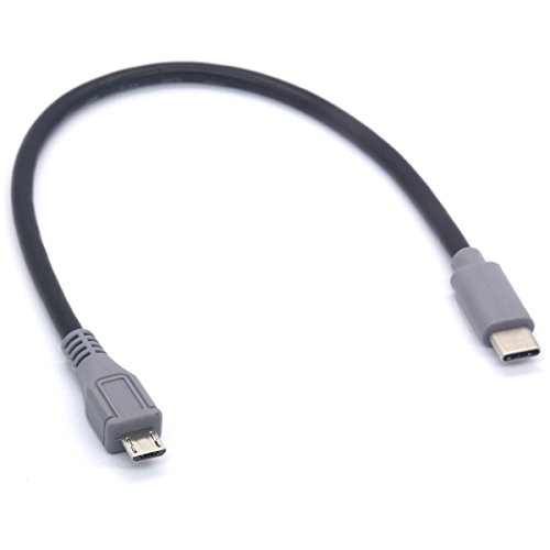 OpenII Kurzes USB C auf Micro USB C Kabel, Typ C Stecker auf Micro USB B Stecker Verlängerungskabel für MacBook, Dell XPS 13 15, Chormebook Pixel, Lenovo Geräte mit USB-C Anschluss (20 cm) von OpenII