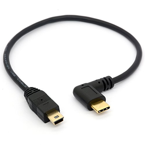 OpenII Winkel USB Typ C zu Micro USB Kabel, 90 Grad USB-c Männlich auf Micro-B Stecker Adapter Konverter für MacBook Pro, Laptop, Android-Geräte von OpenII