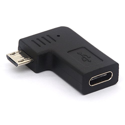 Rechtwinkliger Typ-C-OTG-Adapter, USB-C-Buchse auf Micro-USB-Stecker, OTG (On-The-Go), Adapter, Lade-/Datensynchronisationskonverter (Micro-Stecker auf TypeC-Buchse) von OpenII