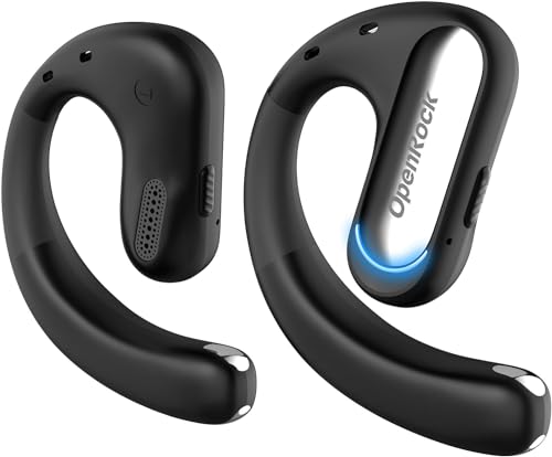 OpenRock Pro Open-Ear Bluetooth 5.2 Kopfhörer, Air Conduction Kabellose Kopfhörer mit bügel 46-Std-Spielzeit,Tiefer Bass,ENC Call Noise Cancelling,IPX5 Wasserdicht,für Sport,Laufen von OpenRock