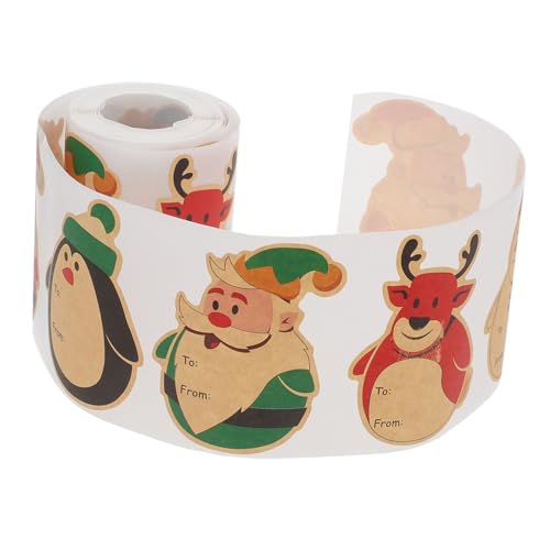 Operitacx 1 Rolle Dekorative Geschenkaufkleber Du Weihnachten Stichworte Etiketten Weihnachtsdekorationen von Aufklebern Schneemann-Namensschild Selbstklebendes Kraftpapier Operitacx 1 Rolle Dekorative Geschenkaufkleber Du Weihnachten Stichworte Etiketten Weihnachtsdekorationen von Aufklebern Schneemann-Namensschild Selbstklebendes Kraftpapier von Operitacx