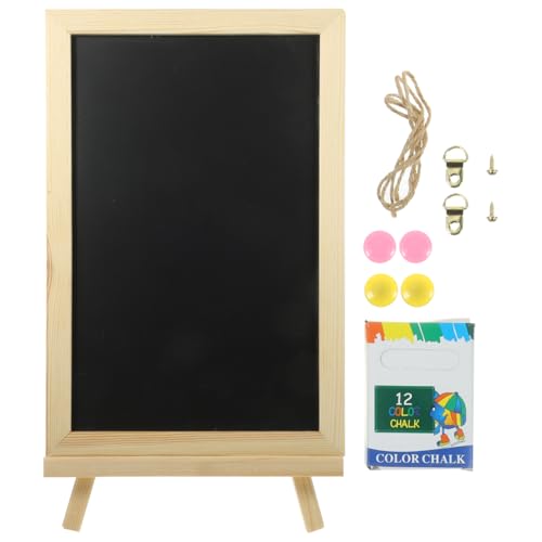Operitacx 1 Satz Memoboard Für Die Arbeitsplatte Tafelschild Für Den Tisch Tafel-staffeleiständer Tafel Mit Ständer Schwarzes Message Board Brieftafelschild Massivholz Hölzern Preisliste von Operitacx