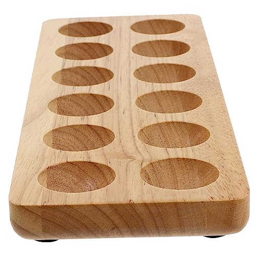 Operitacx 1 Stück Eierschale aus Holz wiederverwendbar Eierhalter für Kühlschrank Dekorativ Lagerung groß egg tray eier behälter Eierbox Eierhalterbehälter Kücheneierständer aus Holz hölzern von Operitacx
