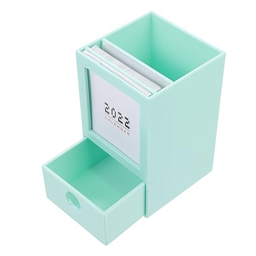 Operitacx 1 Stück Schachtel Frischer Stifthalter Tischkalender Büro Desktop-aufbewahrungskoffer Zeitplaner Schreibwarenbehälter Aufbewahrungsschublade Mehrzweckkalender Plastik Green von Operitacx