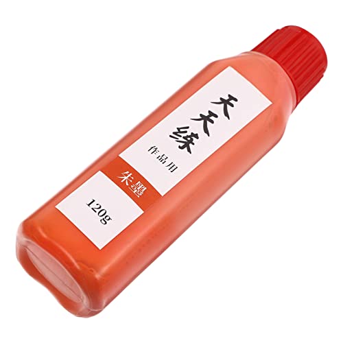 Operitacx 1 Tinte japanisches rot Tusche zeichnen Goldmalerei schwarze Farbe sumi Kalligrafie-Zubehör Stifte schwarz Farbpinsel Goldfarbe gewidmet Schreibpinsel Chinesisches Gemälde Couplet von Operitacx