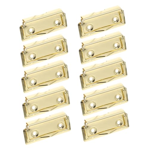 Operitacx 10 Stück Ordnerzubehör Briefpapierclips Clipboard-Clips-Hardware Büroklammern Reißbrett-Clips montierbare Clipboard-Clips Klammern für Klemmbretter Aluminiumlegierung Golden Operitacx 10 Stück Ordnerzubehör Briefpapierclips Clipboard-Clips-Hardware Büroklammern Reißbrett-Clips montierbare Clipboard-Clips Klammern für Klemmbretter Aluminiumlegierung Golden von Operitacx
