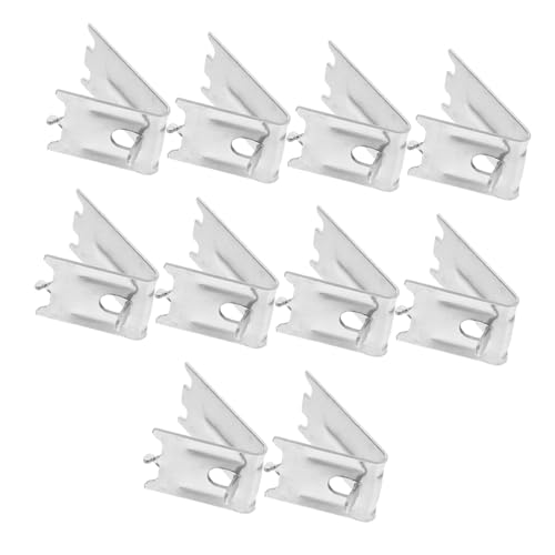 Operitacx 10 Stücke Silber Edelstahl Kühlschrank Clips Regal Clips Kühlschrank Kühlschrank Zubehör von Operitacx