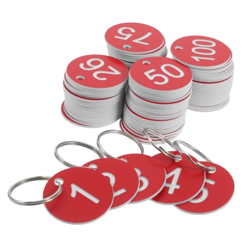 Operitacx 100 Stücke Digitale Label Tag Nummer Keychain Schild Identifikation Nummer Etiketten Eisen Rot Operitacx 100 Stücke Digitale Label Tag Nummer Keychain Schild Identifikation Nummer Etiketten Eisen Rot von Operitacx