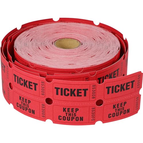 Operitacx 1000 Stück Tombola-Tickets Mit Doppelter Rolle Karnevalstickets Bunte Tickets Für Veranstaltungen Eintritt Klassenbelohnung Spendenaktion Und Preise von Operitacx