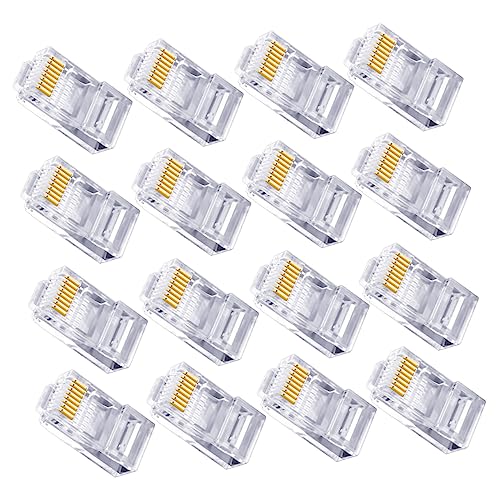 Operitacx 100Stücke Kabelstecker Cat Pass Through Ethernet Transparent Umweltfreundliches PC Material Einfach Zu Installieren Für Zuverlässige Datenübertragung Operitacx 100Stücke Kabelstecker Cat Pass Through Ethernet Transparent Umweltfreundliches PC Material Einfach Zu Installieren Für Zuverlässige Datenübertragung von Operitacx