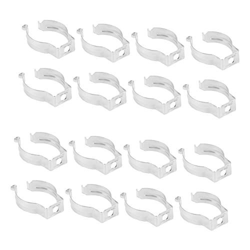 Operitacx 100Stücke U Clips Halter für LED Leuchten Manganstahl Lampenhalterung Stabil und Langlebig zur Installation von LED Leuchtstoffröhren Einfach zu Montieren von Operitacx