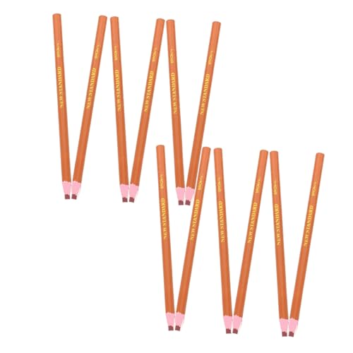 Operitacx 12 Stück Hand zerlegter Buntstift Buntstifte Wachsmarker Bastelpapier für Nähmarker Schneiderwerkzeuge farbige Schreibmarker Nähenvorräte abziehbarer Buntstift Brown von Operitacx