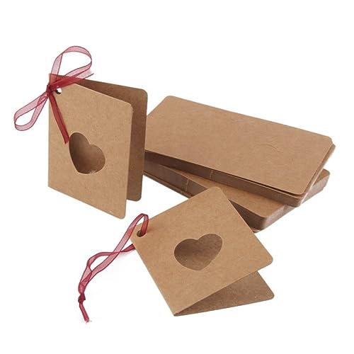Operitacx 150 Stück Herz-tag Schild Papier Party Herzen Hängende Tags Groß Geformt Etiketten in Herzform Hochzeit Kasse Handgemachte Tags Gefälscht Wickeln Dekorationen Hängendes Etikett von Operitacx