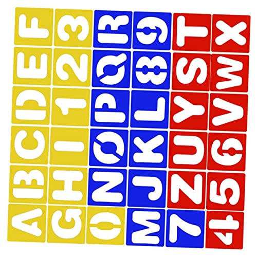 Operitacx 1Satz Buchstabenschablonen Für Teiliges Alphabet Und Schablonen DIY Malwerkzeug Kreativität Und Mustererkennung Leicht Und Langlebig von Operitacx