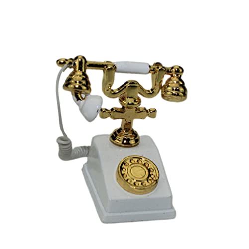 Operitacx 1stk Spielzeug Mit Wählscheibe Puppenhaus-ornament Telefon Dekor Miniatur-telefon Heimdekorationen Mini-retro-telefon Telefone Für Zu Hause Retro-möbel Handy Rotieren Jahrgang von Operitacx