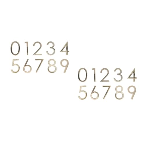 Operitacx 2 Sätze Digitales Türschild Aus Metall Für Den Außenbereich Moderne Adresse Goldene Briefkastennummern Aufkleber Vinyl Klein Von Decal Numbered House Adhesive LED 10 Stück * 2 Operitacx 2 Sätze Digitales Türschild Aus Metall Für Den Außenbereich Moderne Adresse Goldene Briefkastennummern Aufkleber Vinyl Klein Von Decal Numbered House Adhesive LED 10 Stück * 2 von Operitacx