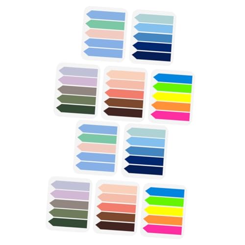 Operitacx 2 Sätze Klebrige Seitenmarkierungsaufkleber Pastellfarbene Klebestreifen Bürogadges Schulsachen Werzeug Notizblock Seitenmarkierung Aus Papier Das Haustier Colorful 5 Packungen * 2 von Operitacx