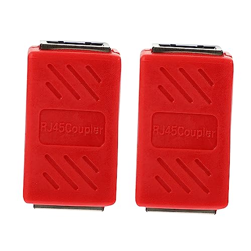 Operitacx 2 Stück Ethernet-kabelanschluss Gigabit Verlängerung Koppler Weiblich Adapter Cat-6-kupplung Ethernet-Kabel-Extender Cat-5- Cat-5-kupplung Cat6- Zinklegierung Rot von Operitacx