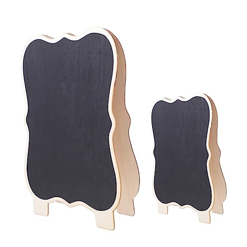 Operitacx 2 Stück kleine Tafel write board holzplatte plank board plankboard holztafel holzpanele Nachrichtentafeln aus Holz Stehtafel aus Holz malbretter Heimdekoration hölzern Black von Operitacx