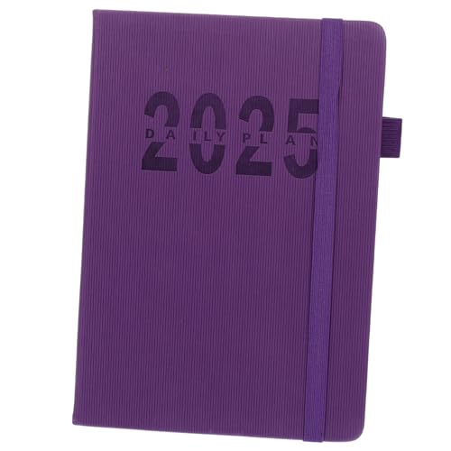 Operitacx 2025 Zeitplanbuch bürobedarf Planerordner Schreibtischplaner Tagesplaner Notizblock Planer undatiert Planer klein dünnes Bindemittel Softcover-Planer Tun Pu Violett von Operitacx