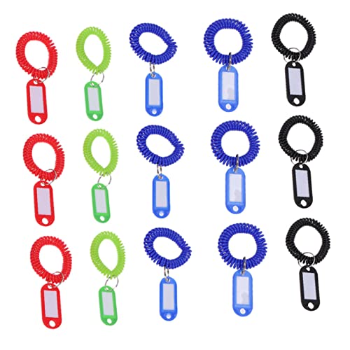 Operitacx 22st Qq Ringarmband Spiralarmband Schlüssel-identifikator-id-etiketten Fitness-pool-id-tags Id-tags-halter Id-label-tags Schlüsselkennungen Plastik Schwimmbad Schlüsselanhänger von Operitacx