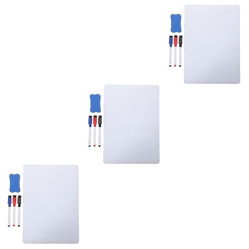 Operitacx 3 Sätze Weiches Whiteboard Wöchentlicher Magnetkalender Magnetischer Whiteboard-notizblock Einkaufsliste Magnetauflage Kühlschrankplaner Leer Notizbuch Büro Gummimagnet Memorandum von Operitacx