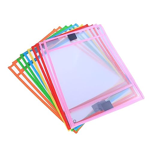 Operitacx 30 Stück Dry Erase Taschen Schreib- Und Wischtaschen Trocken Abwischbare Hüllen Trocken Abwischbare Taschen Wiederbeschreibbarer Aktenhalter Unterrichtstasche Trocken Abwischbare von Operitacx