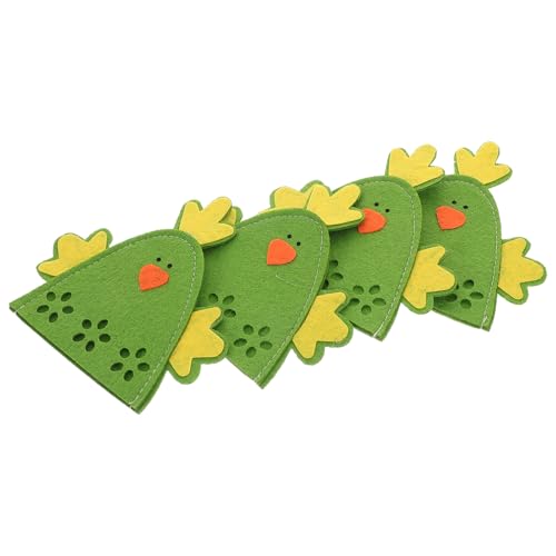 Operitacx 4 Stück Osterschmuck Aufbewahrungstasche Für Eier Frühlingsparty-dekoration Osterparty Versorgung Ostereihalter Ostertischdekorationen Wiederverwendbare Taschen Tuch Green von Operitacx