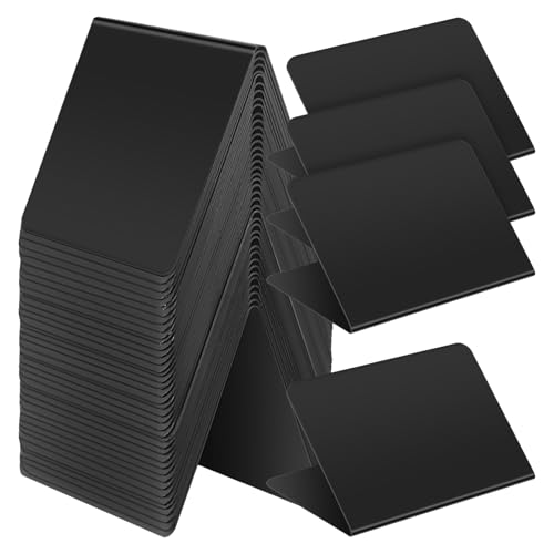 Operitacx 40 Stück 4X3 Kleine Kreidetafel-Schilder - Wiederverwendbare Lebensmitteletiketten Für Hochzeitsparty-Buffet-Tischschild von Operitacx