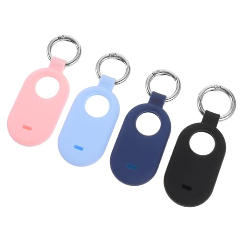 Operitacx 4Stücke Schutzabdeckung Für Smarttag Stoßdämpfer Drop Hülle Mit Metallring Für Tracer von Operitacx