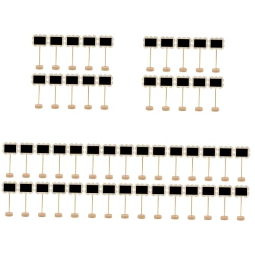 Operitacx 5 Sätze Write Board Bescherung Zeichenheft Notizzettel Decor Ort Heimbüro Hochzeit Mini-tafelschilder Erste Brettdekoration Tafeldekor Diy-tafel Heimdekoration Hölzern 10 Stück * 5 von Operitacx