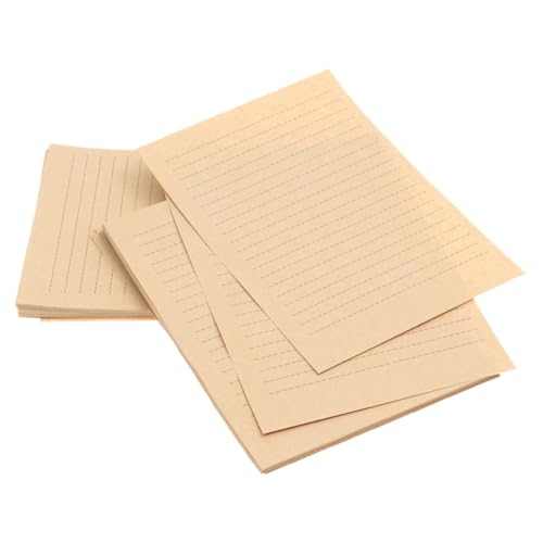 Operitacx 50 Blatt Vintage-Briefpapier aus Kraftpapier liniertes Briefpapier liniertes Schreibpapier für altes Papier für Briefe stationär Briefpapier zum Schreiben Light von Operitacx
