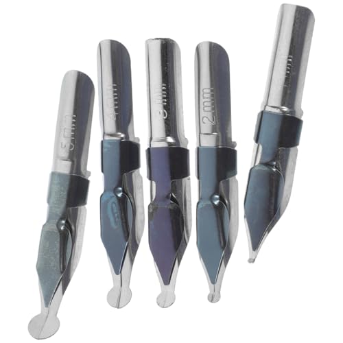 Operitacx 5St Tauchspitze Zu mehrere Post Planke Stecker Fase kalligraphie feder set schreibfedern Stifte für Anfänger Tintenstiftspitzen Stiftspitzen aus Edelstahl Rostfreier Stahl Silver von Operitacx