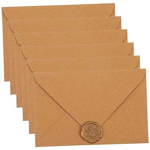 Operitacx 6 Sätze Vintage-umschlagset Umschläge Für Hochzeitseinladungen Hochzeits Einladung Segenskartenumschlag Kartenumschläge Selbst- Briefumschläge Papier Light Brown von Operitacx