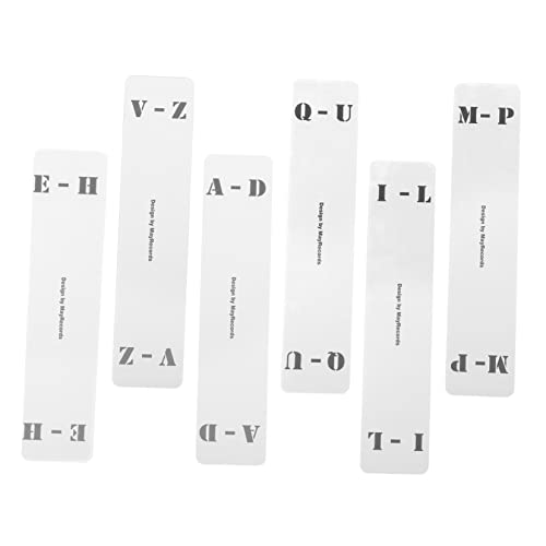Operitacx 6St Sortierkarte aufzeichnen alphabetische Trennblätter Schallplatten-Organizer aus Acryl Karteikarten Etiketten Vertikaler Label-Plattenorganisator vertikales Etikett CD Regal von Operitacx