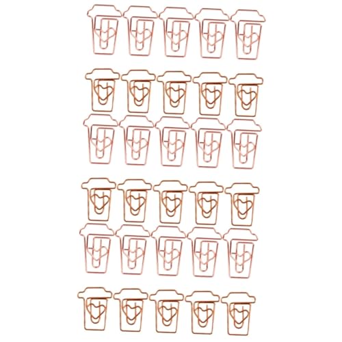Operitacx 72 Stück 2 Kaffeetasse Büroklammer Mini-büroklammern 50mm Legierung Roségold Metall Operitacx 72 Stück 2 Kaffeetasse Büroklammer Mini-büroklammern 50mm Legierung Roségold Metall von Operitacx