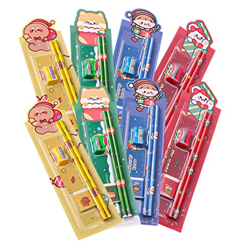 Operitacx 8 Sätze Kinderzubehör briefpapier briefpapier set Weihnachtsbleistift-Set für Partygeschenke schreibwaren Schulkinder bleistift versorgen Mini- Plastik von Operitacx