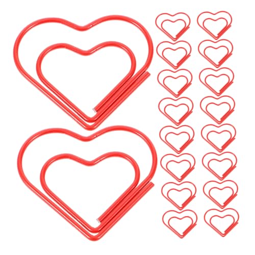 Operitacx 80 Stück Love Paper Clip Farbpapierclips Büroklammern süß Zeitungsklammer Charm-Lesezeichen-Büroklammer Planer-Clips Heftklammern Büroklammern Metall rot Operitacx 80 Stück Love Paper Clip Farbpapierclips Büroklammern süß Zeitungsklammer Charm-Lesezeichen-Büroklammer Planer-Clips Heftklammern Büroklammern Metall rot von Operitacx