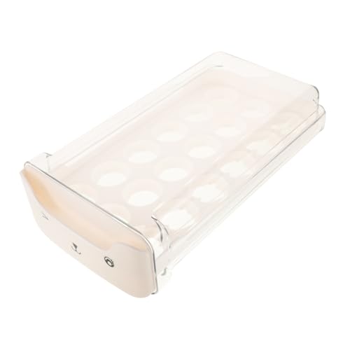 Operitacx Aufbewahrungsbox für Eier eierhalter für kühlschrank Eierständer für Kühlschrank Schubladen Eierhalter NEIN Kühlschrank-Eierschubladen-Organizer Eierschubladenhalter Plastik Weiß von Operitacx