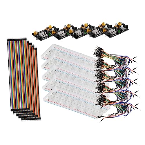 Operitacx Breadboard Starter Kit Teiliges DIY Lernset mit Löchern Stromversorgungsmodul Farbigen Jumper Kabeln für Experimente Labors Operitacx Breadboard Starter Kit Teiliges DIY Lernset mit Löchern Stromversorgungsmodul Farbigen Jumper Kabeln für Experimente Labors von Operitacx