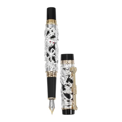 Operitacx Chinesischer Stil Stift Chinesischer Tintenstift Stift Für Erwachsene Füllfederhalter Aus Messing Signierstift Japanischer Kalligrafiestift Füller Dip-stifte Zinklegierung Silber Operitacx Chinesischer Stil Stift Chinesischer Tintenstift Stift Für Erwachsene Füllfederhalter Aus Messing Signierstift Japanischer Kalligrafiestift Füller Dip-stifte Zinklegierung Silber von Operitacx
