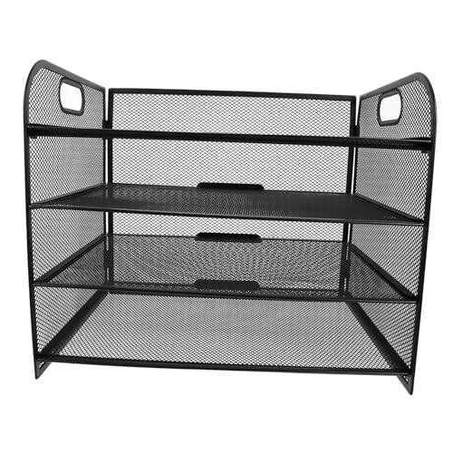 Operitacx Datei-Organizer Büroorganisatoren für den Schreibtisch Brief Stapelbarer Desktop-Aktenorganizer Regale ordner Dateiorganisator Mesh-Schreibtisch-Organizer Kohlenstoffstahl Schwarz Operitacx Datei-Organizer Büroorganisatoren für den Schreibtisch Brief Stapelbarer Desktop-Aktenorganizer Regale ordner Dateiorganisator Mesh-Schreibtisch-Organizer Kohlenstoffstahl Schwarz von Operitacx