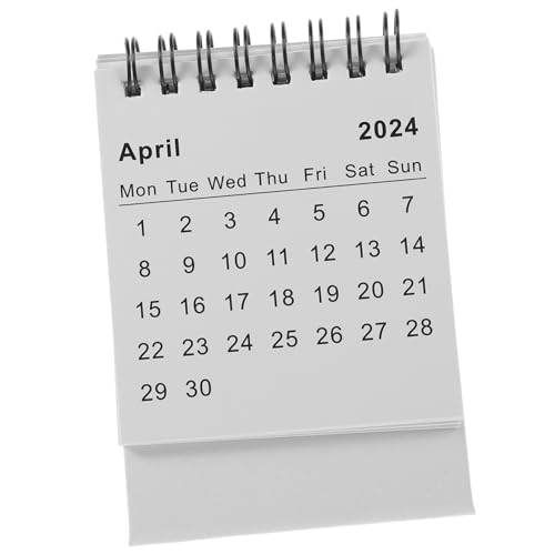 Operitacx Desktop-tischkalender-ornamente Dekoration Kalenderplaner Notiz-stehkalender Bürozubehör Groß Hängend Perpetual Desk Kalender Kabine Bürodekor 12 Monate Kalender Papier Weiß von Operitacx