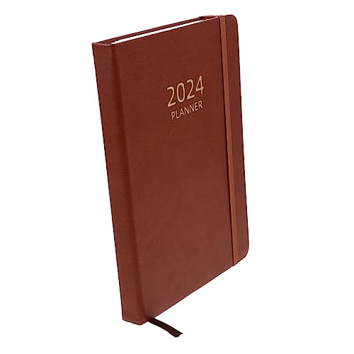 Operitacx Englischer Jahresplan daily planer tagesplan notepad notizzettel Agenda Notizbuch Zeitschriftenplaner jährlich täglich Notizbücher Jahresnotizbuch Zeitplan-Notizblock Papier Brown von Operitacx
