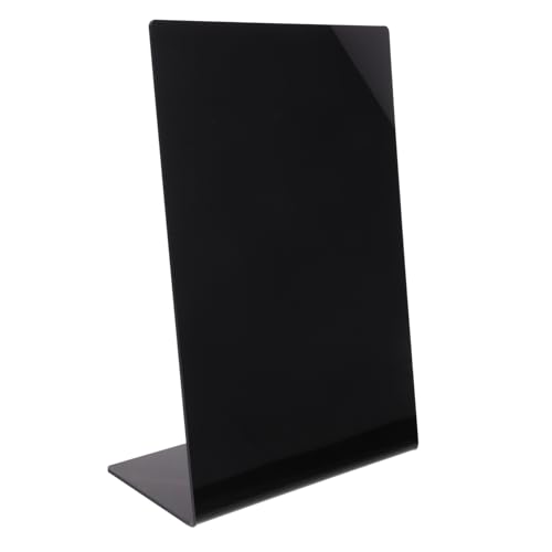 Operitacx Handgezeichnete kleine Tafel Mini mit Ständer Tafelzeichen LED Tafelschilder für Essen write board tischdekoration weihnachten Mini-Kreidetafel-Schild Tafeln aus Holz Acryl Black von Operitacx