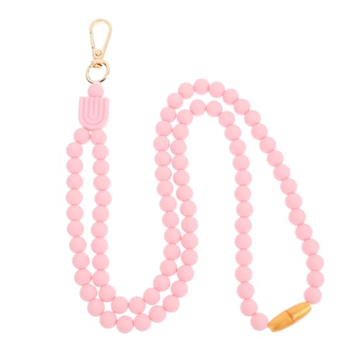 Operitacx Handyriemen Telefon Lanyard Telefongurte Hals-ID-Halter Lanyard für Abzeichenrollen Schlüsselbund Lanyard mit ID-Kartenhalsband Abzeichen Schlüsselband Handy Lanyard Kieselgel Rosa von Operitacx