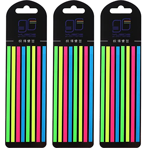 Operitacx Highlighter-Tape Durchsichtiges Klebeband 480 Stück Textmarker-Bänder Fluoreszenz-Markierungsstreifen Klebrige Seitenmarker Tabs Lernzubehör Fluoreszierendes Klebeband von Operitacx
